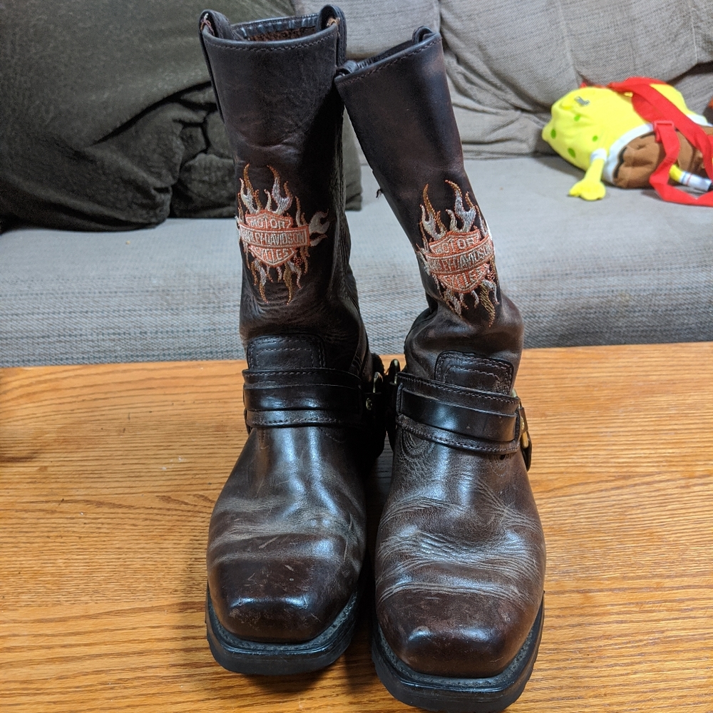 Harley Davidson motorcycle boots